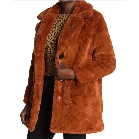 Sam Edelman Women's Faux-Fur Shearling Teddy Coat Size Large - Picture 1 of 10